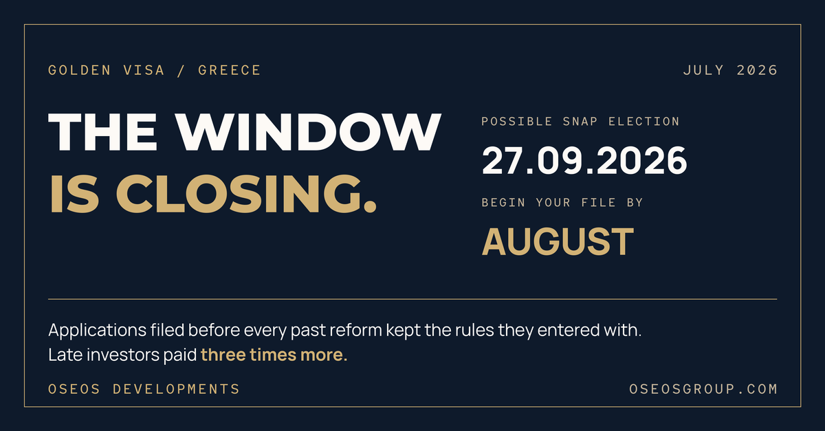 The Window Is Closing: Why Golden Visa Investors Cannot Afford to Wait Until After the Greek Elections